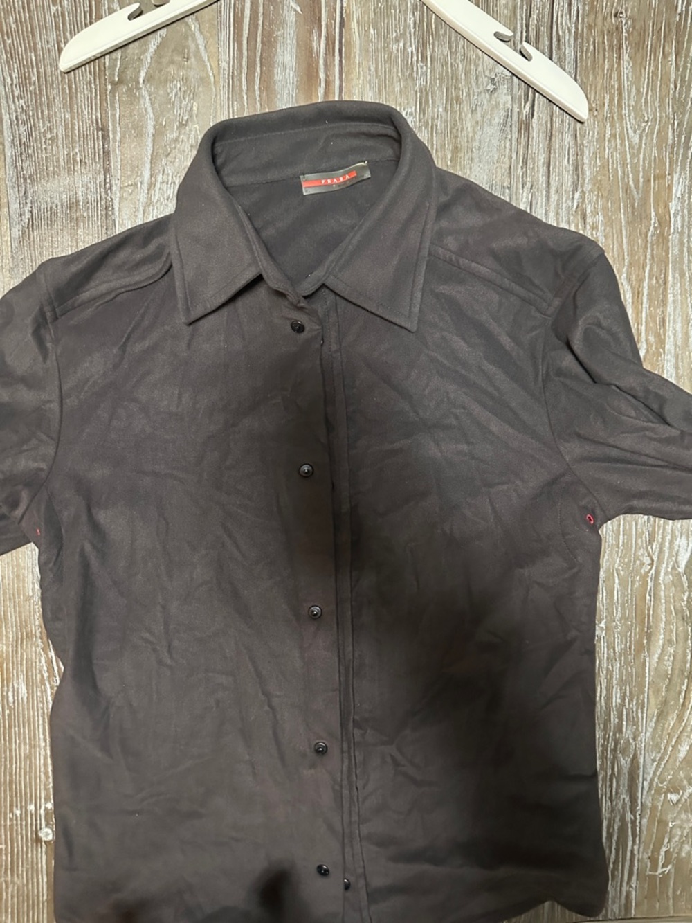 Prada Men's Black Button-Down Shirt